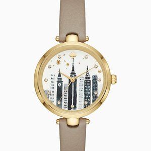 CITY SCAPE NYC Kate Spade Metro Taupe Gold Watch